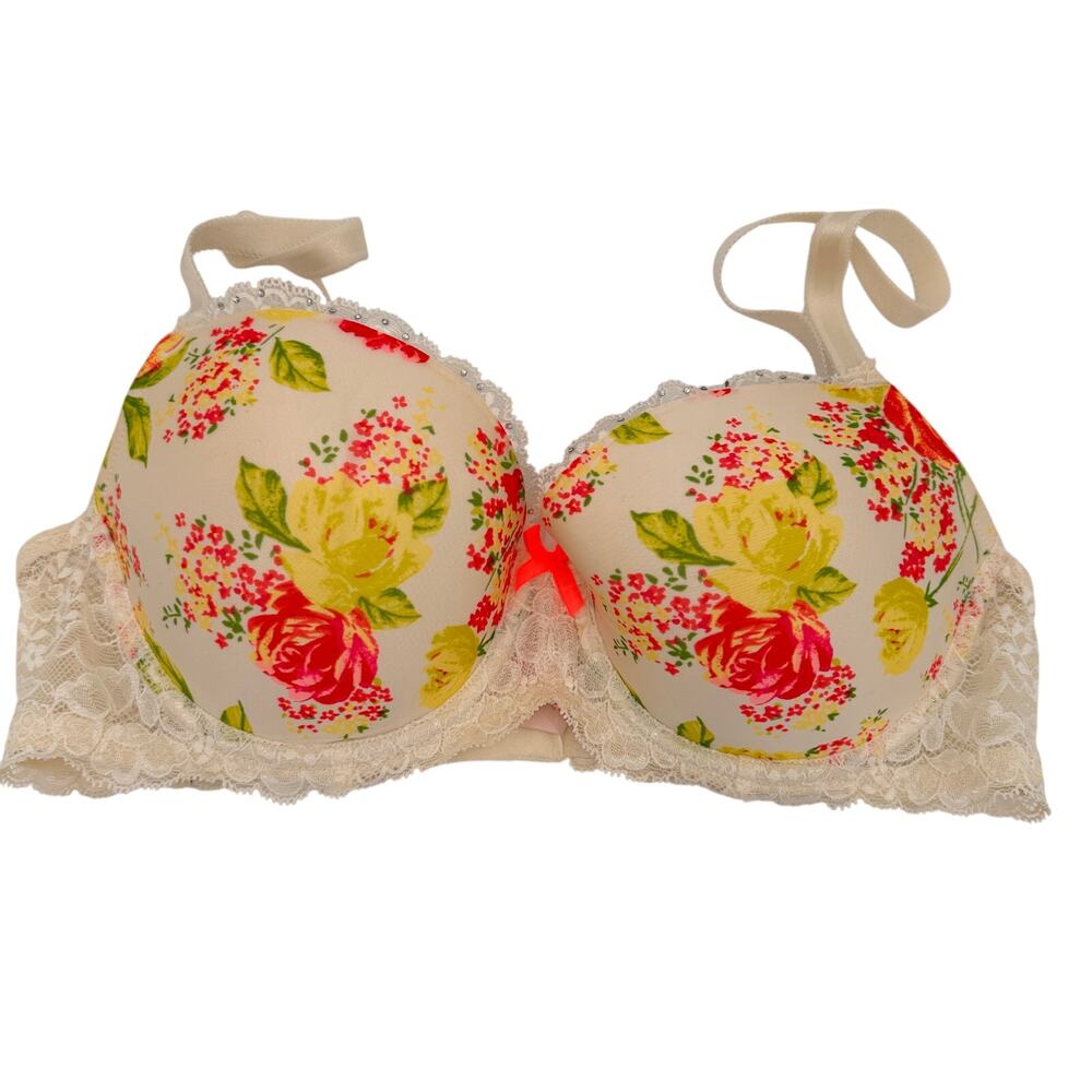 Victoria's Secret Dream Angels Floral Lined Demi Bra Size 36C